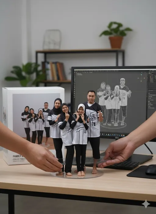 Prompt: There are two hand lifting the statue turning it left and right after putting it back down