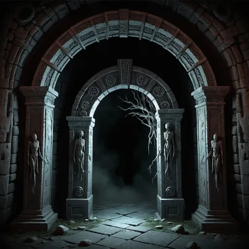 Prompt: Ancient horror dark portal