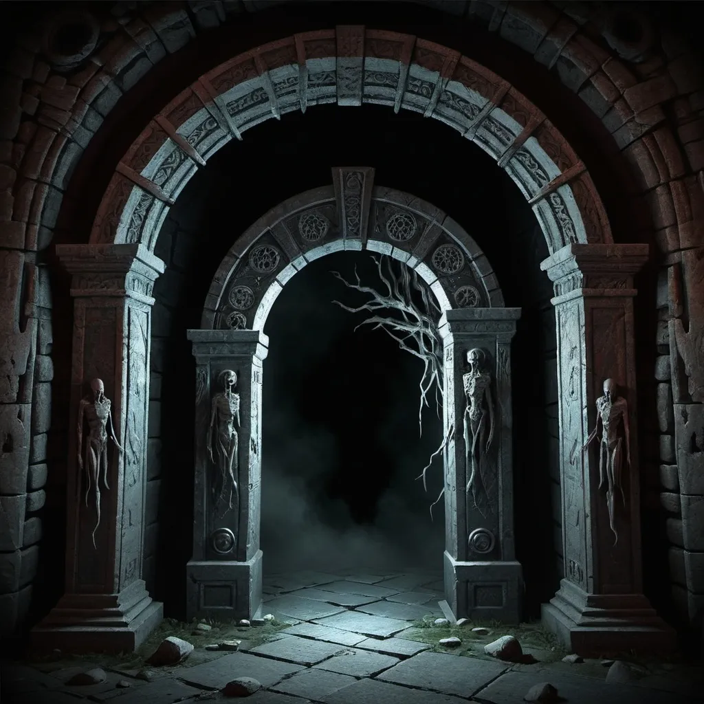 Prompt: Ancient horror dark portal