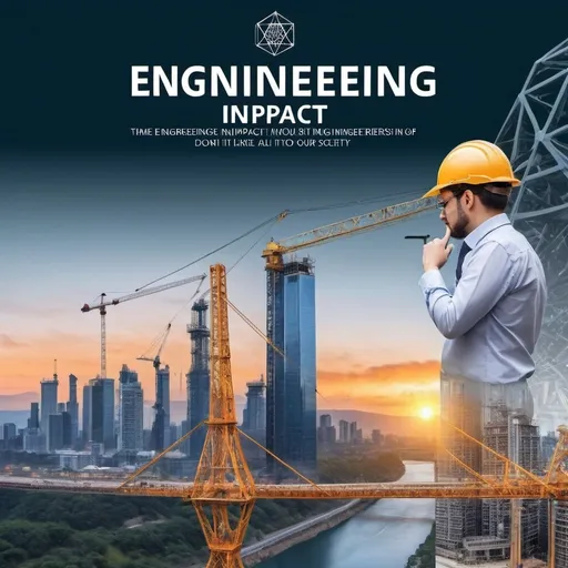 Prompt:  Poster Theme: Civil Engineering impact in our daily live.. put all the engineers that can do to improve our society. dont make it like too real, like it is an ai. make it look like i edited it in canva
