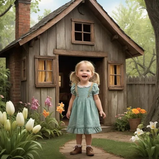 Prompt: Once upon a time, in a cozy little house, there lived a spirited and imaginative three-year-old girl named Lily. She was known for her endless curiosity and contagious giggles.
