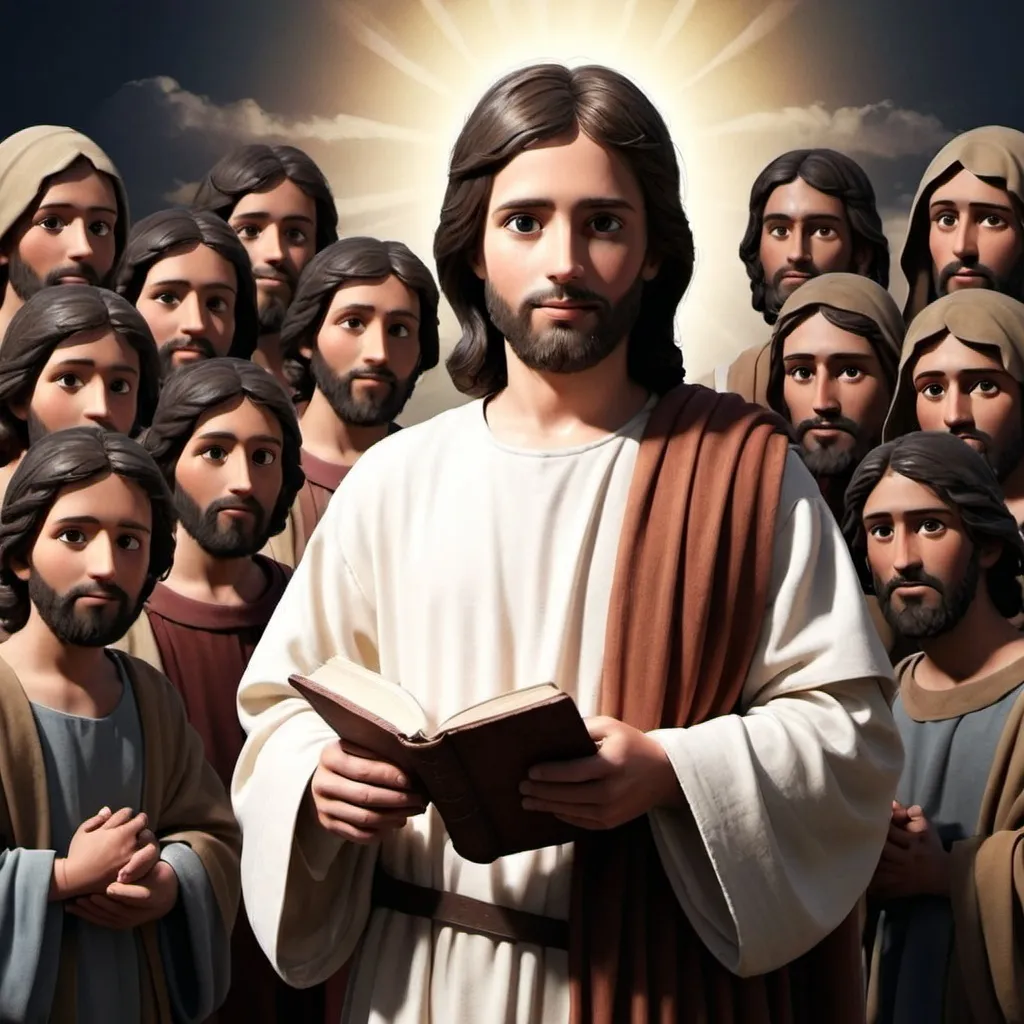 Prompt: Twelve followers of Jesus