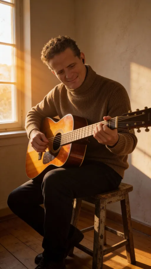 Prompt: @HzZW52t1SfrUAmg6y3eS is playing guitar.