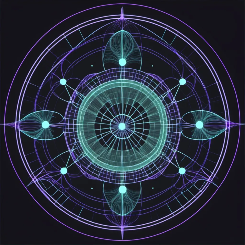 Prompt: ghost gnomes were using a spirograph to control 2000s winamp visualizers in Kurzgesadt animation style