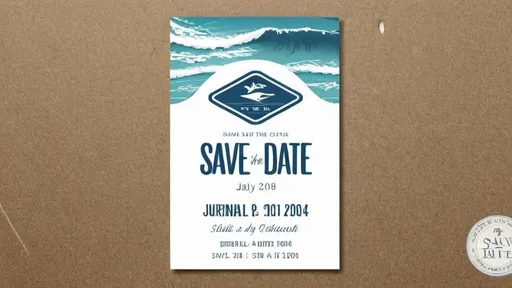 Prompt: Save the date invite. Surf club.