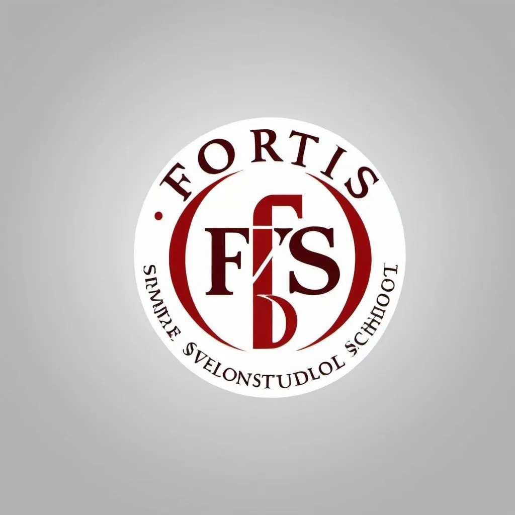 Prompt: Create a Logo off a primary school where there is a development of the single student into a Robust individual Which is capable of entering into communities. The name of the school is FORTIS - LIV