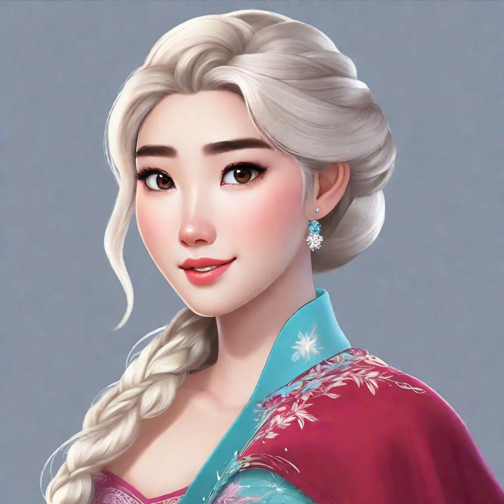 Prompt: elsa but asian