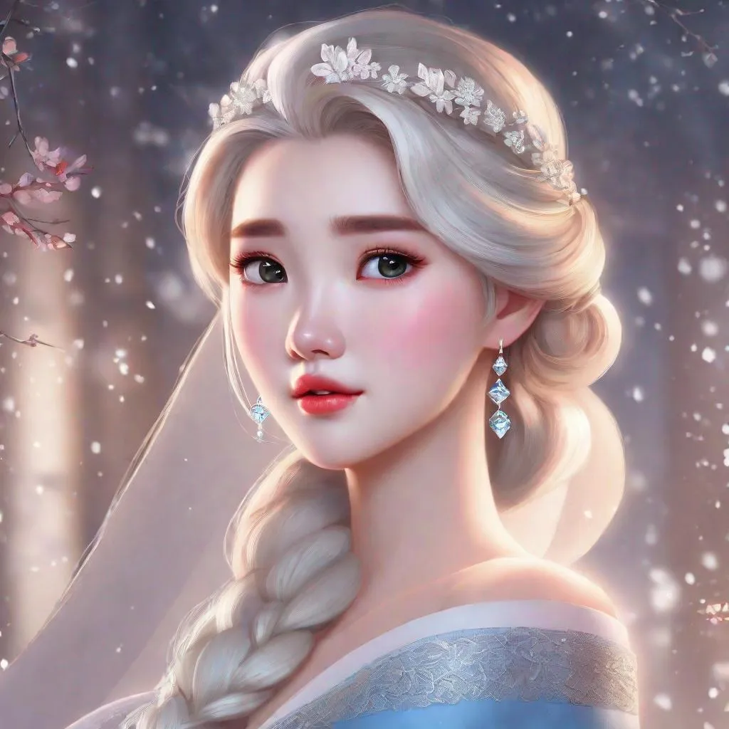 Prompt: elsa but with korean features