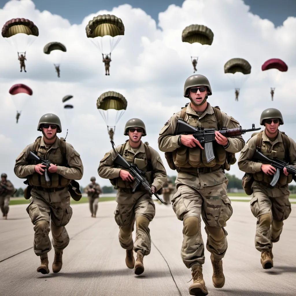 Prompt: American Paratroopers