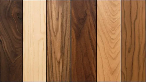 Prompt: Walnut, cherry, oak and maple are hardwoods. 
Ash, birch, hickory, and yew are stringy and tough. 
