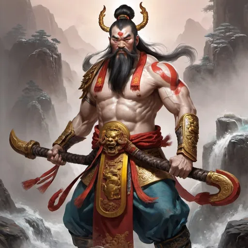 Prompt: Huang Ti, the Chinese god of war