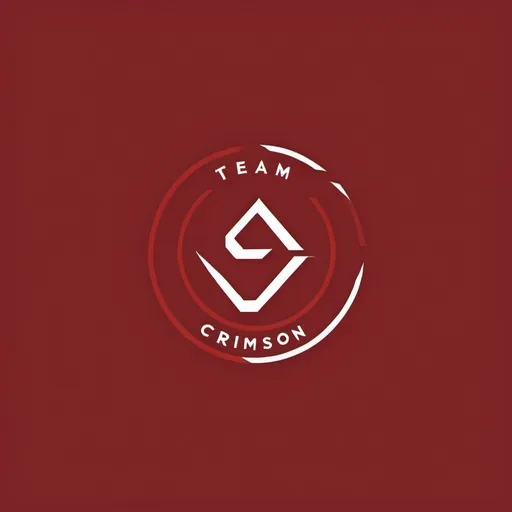 Prompt: Logo team crimson minimal red vermillion 