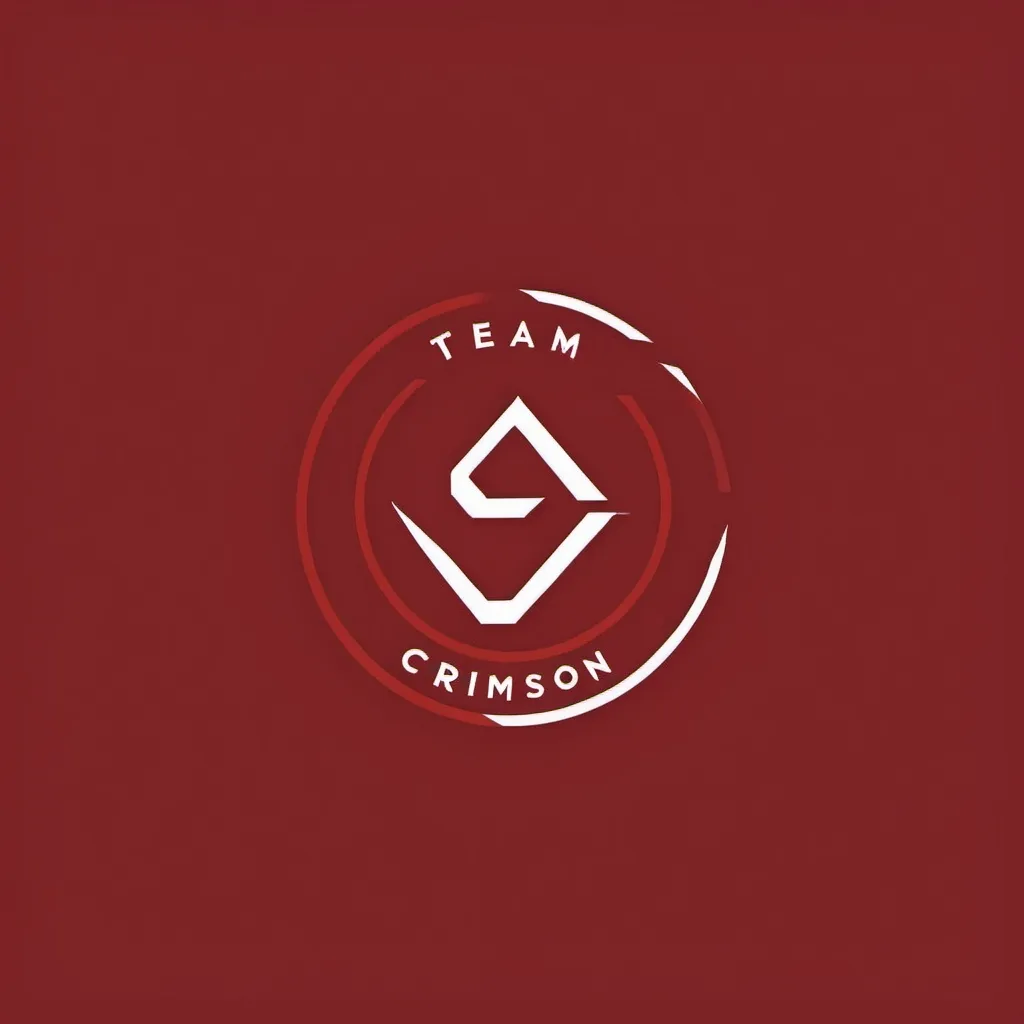 Prompt: Logo team crimson minimal red vermillion 