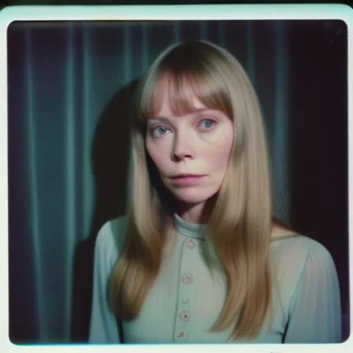 Prompt: polaroid photo of pretty Sissy Spacek as blonde psychic woman,soft lighting,photo realistic, cinematic, Lovecraftian horror