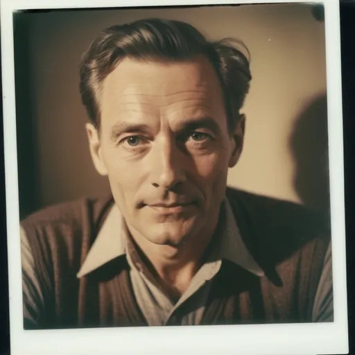 Prompt: polaroid photo of 1950's 40 year old German man, soft lighting,photo realistic, cinematic