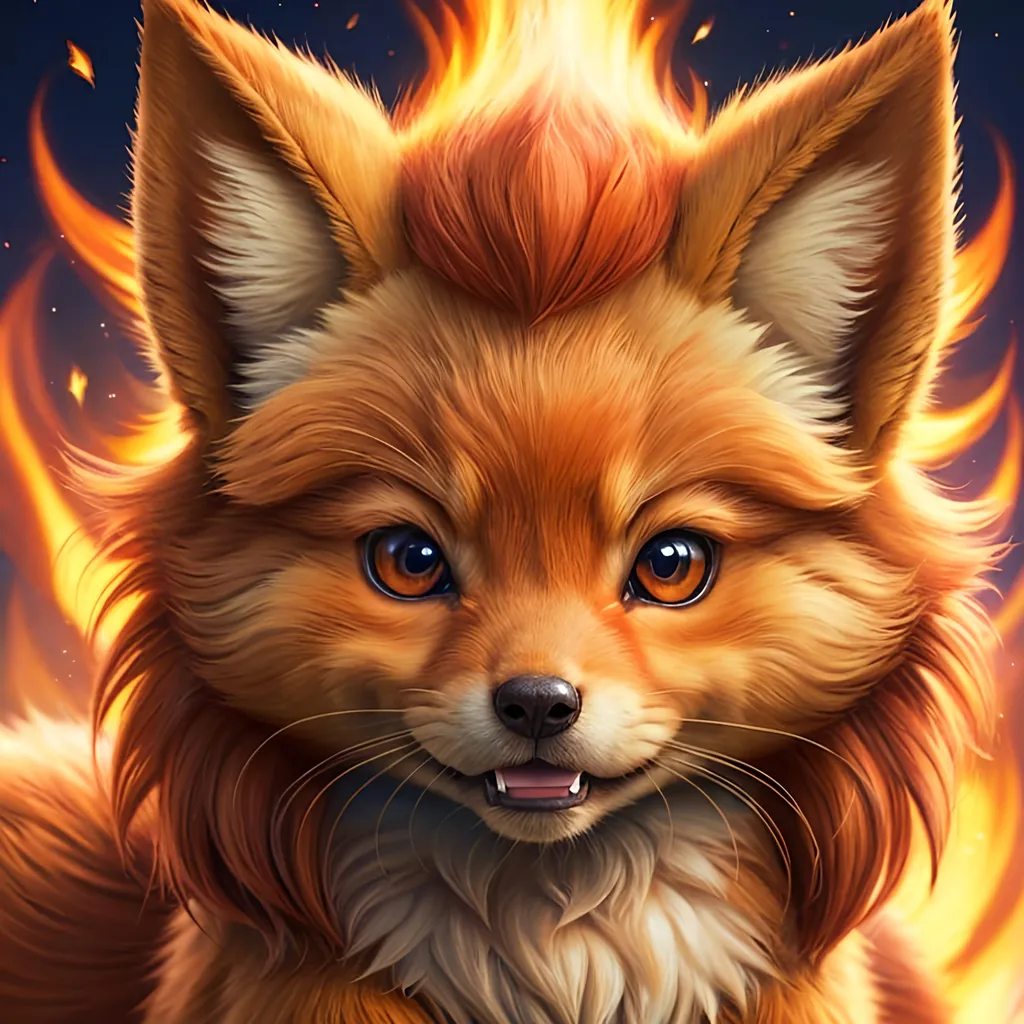 Prompt: vulpix, growling, detailed artwork, portrait, 8k, detailed background