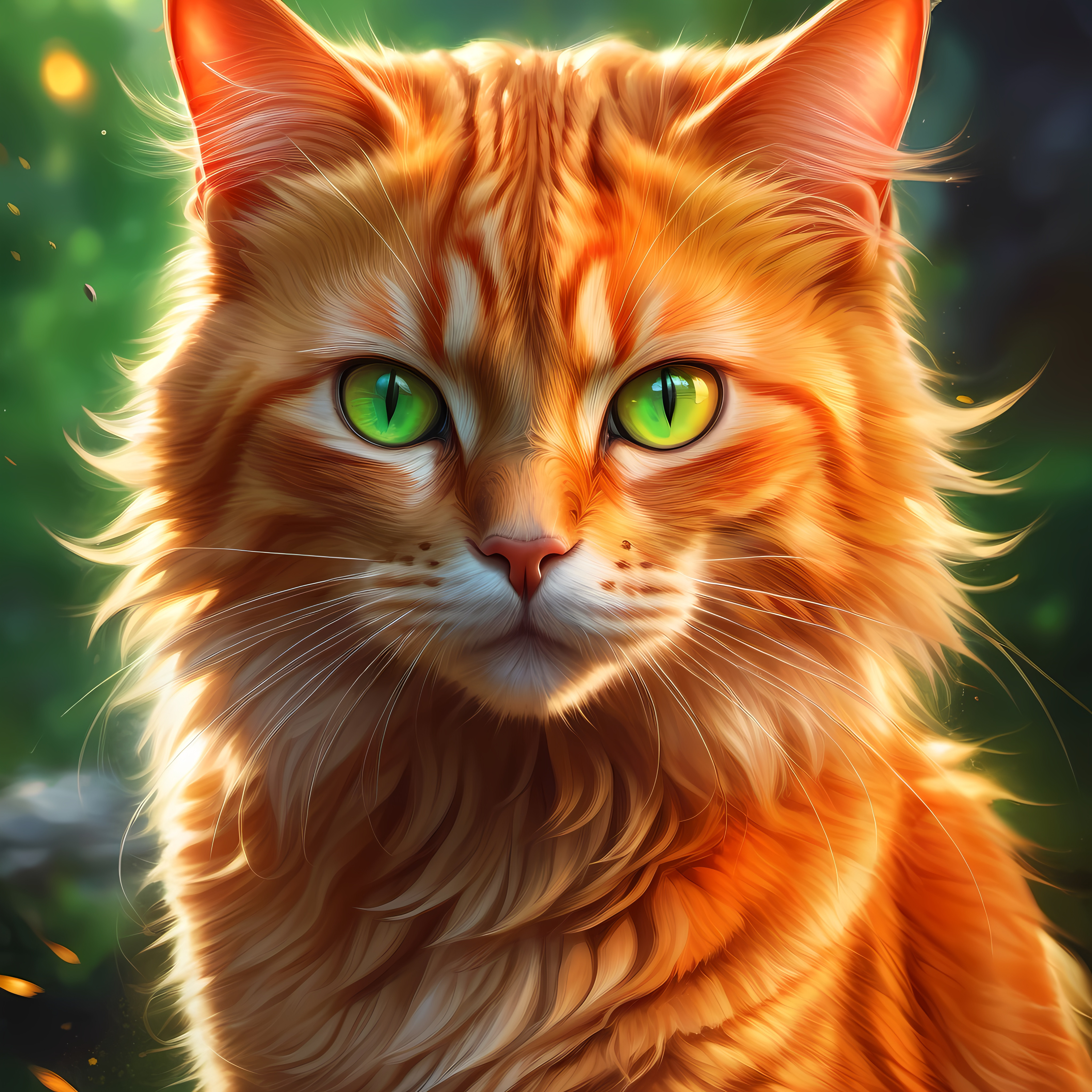 AI Art Generator: Firestar from warrior cats