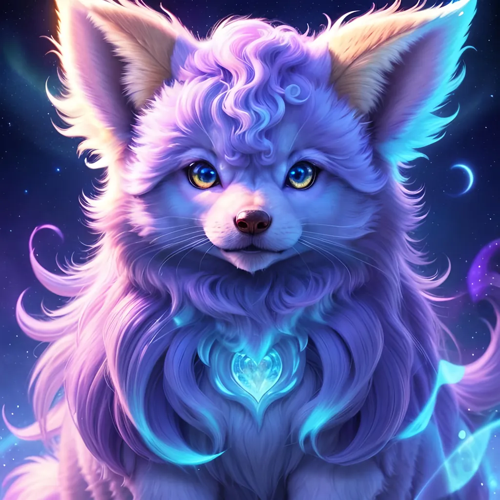 Alolan Vulpix}, growling, wolf, ice element, detail