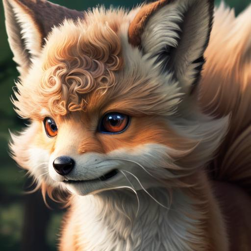 Prompt: vulpix, growling, detailed artwork, portrait, 8k, detailed background