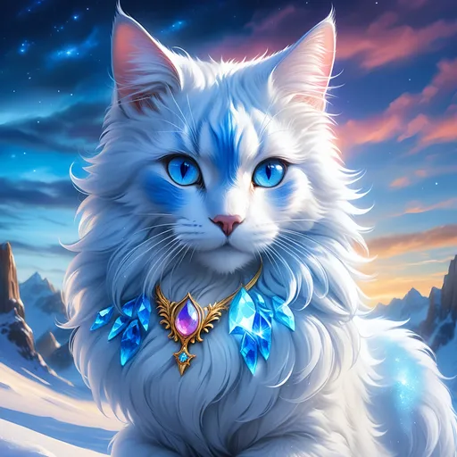 warrior cat with {russian blue fur} and {crystal blu... | OpenArt