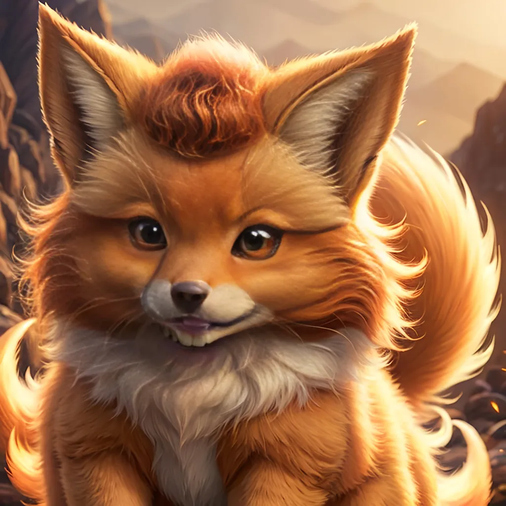 Prompt: vulpix, growling, detailed artwork, portrait, 8k, detailed background