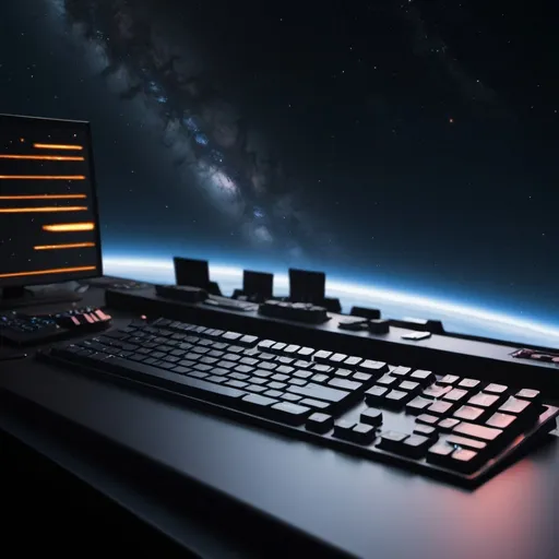 Prompt: background, spacebar in space