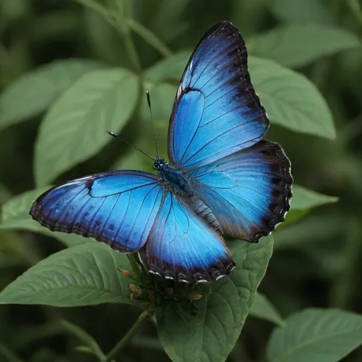 Prompt: a blue butterfly