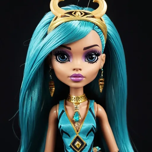 Prompt: Create a collector two dolls pack of Monster High dolls of Nefera de Nile and Cleo de Nile