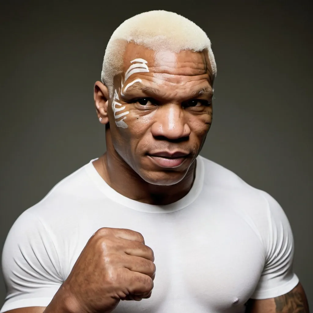 Prompt: Albino mike Tyson

