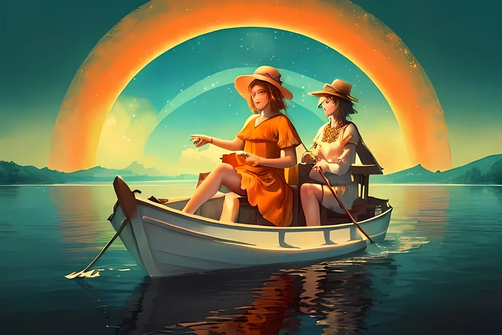 Picture yourself in a boat on a river With tangerine...