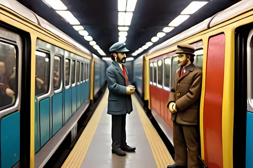 Prompt: Picture yourself on a train in a station
With plasticine porters with looking glass ties
Suddenly someone is there at the turnstile
The girl with the kaleidoscope eyes