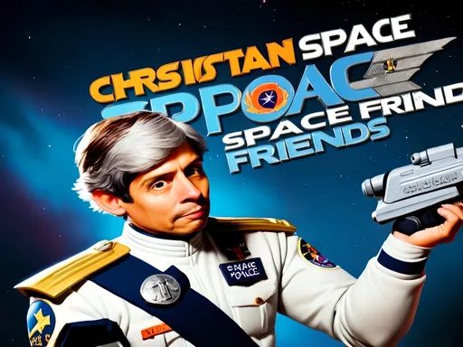 Prompt: Christian space police friends