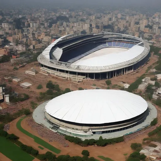 Prompt: make a 45k seats stadium for India