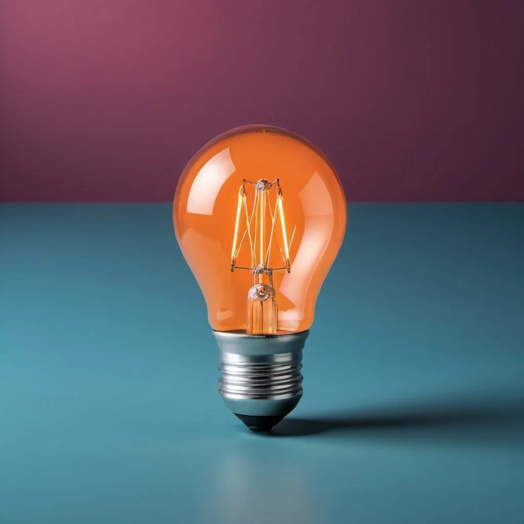 Prompt: A marketing bulb with a nice colour background for my linkedIn cover

