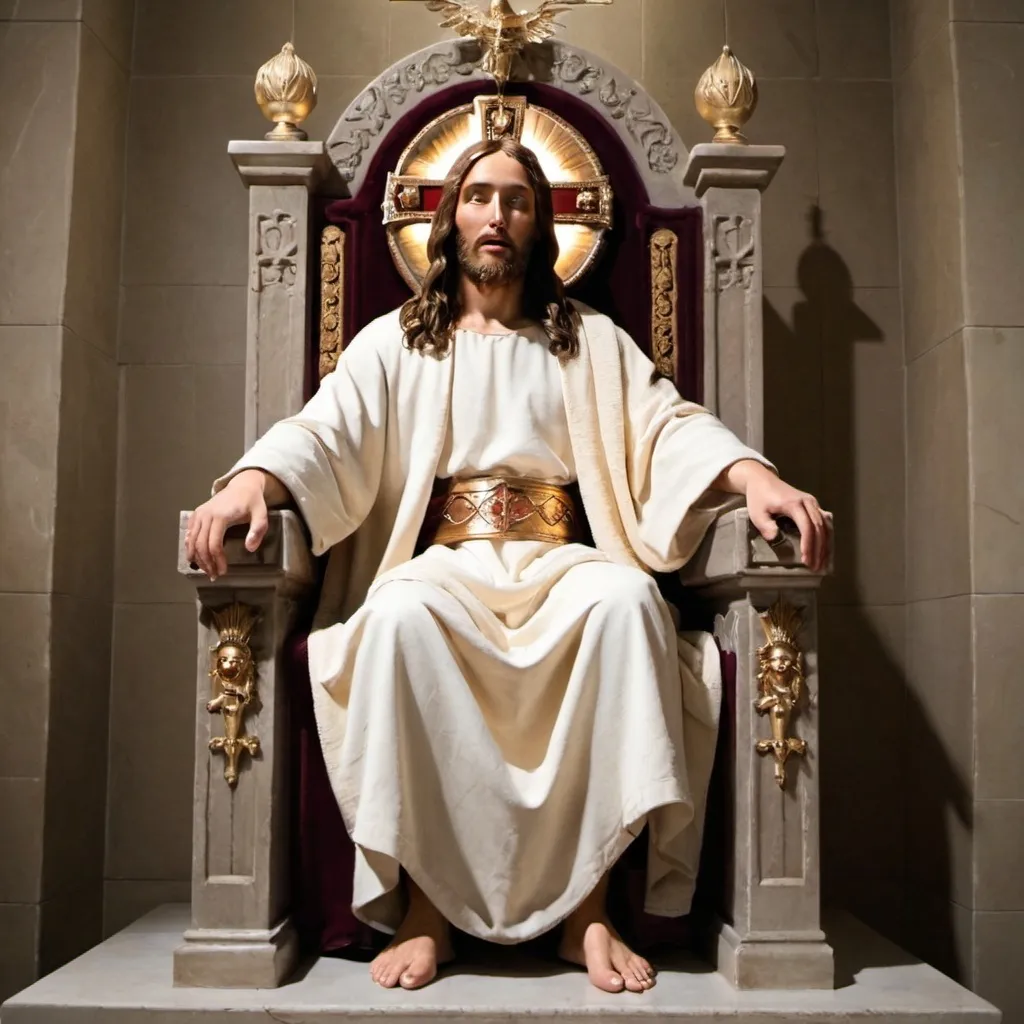 Prompt: JESUS CHRIST SITTING ON THE THRONE
