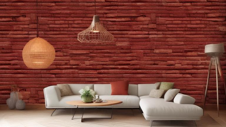 Prompt: cosy lounge wine redwall paper
