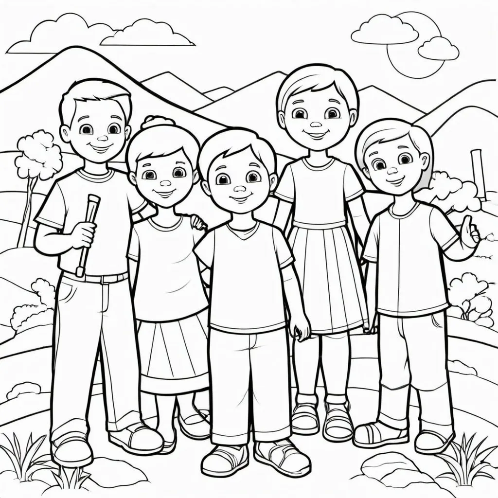 Prompt: preschoolers coloring sheet make disciples