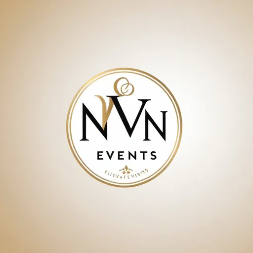 Prompt: A logo for an event planning business called NVN Events. Include a fun yet classy and elegant background that represents the party aspect of our business. Also include the slogan "Elevate your events with NVN". 