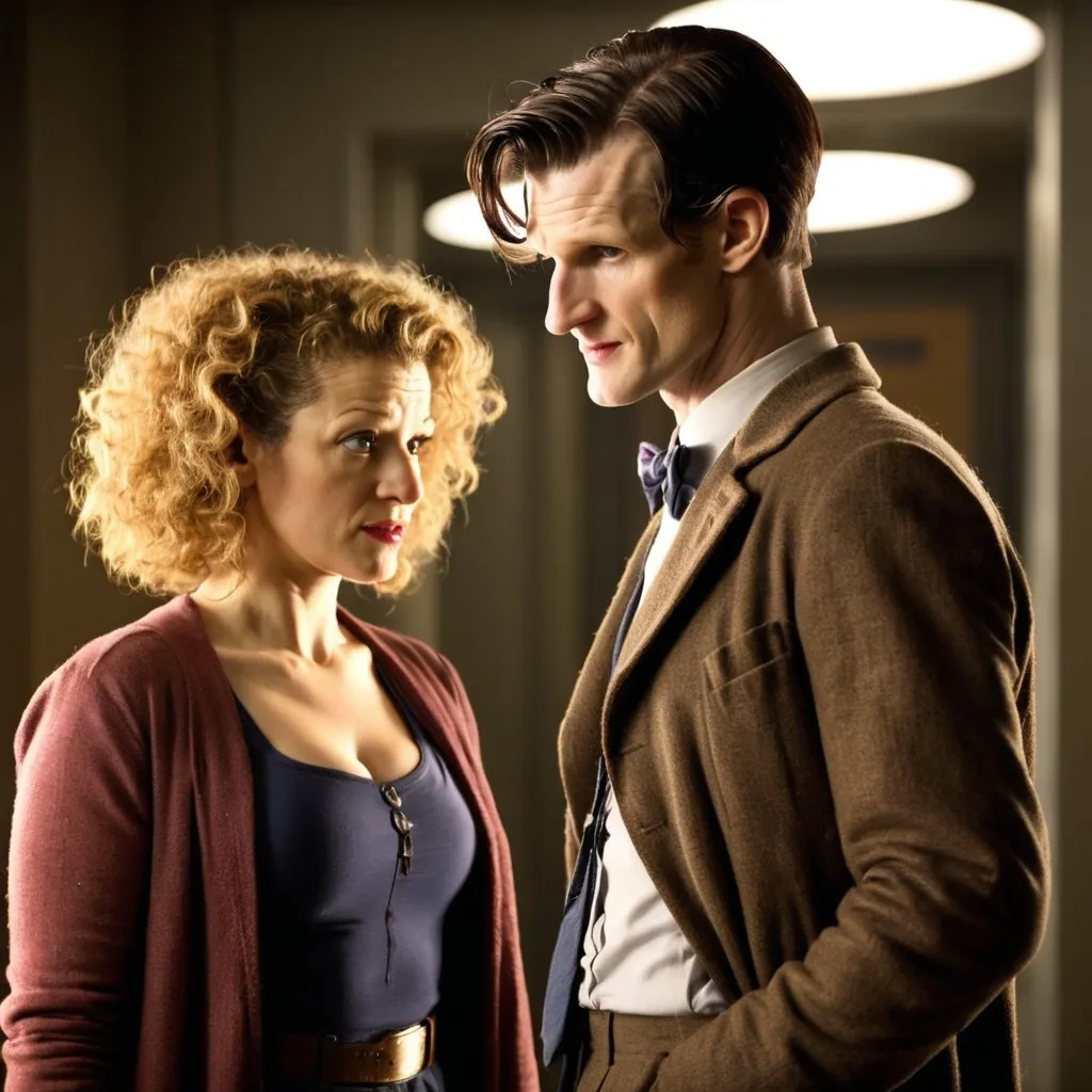 Prompt: Doctor 11 Matt smith and river song