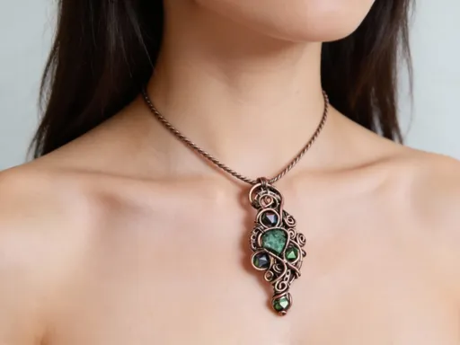 Prompt: rezolutie mica colier gat femeie