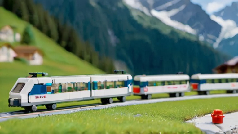 Prompt: Albula Bahn in Switzerland