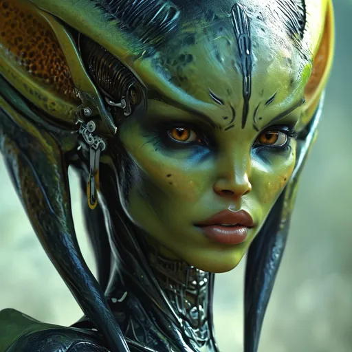 Prompt: beautiful female alien