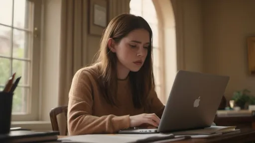 Prompt: In the warmth of a sunlit room, a young European woman with brown hair is seen engrossed in her work, studying intently at her laptop. The room’s cozy ambiance, accented by elegant decor and the soft, golden sunlight streaming through the window, creates a tranquil environment. Captured from a distance, her thoughtful expression suddenly shifts to one of shock as she receives a phone call. The moment of surprise disrupts her previously focused demeanor, adding a new layer of intensity to the otherwise serene scene.