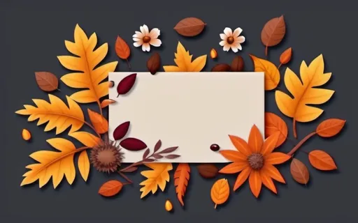 Prompt:  caldroun with bezoar. clipart, animation. autumn flowers and leaves around