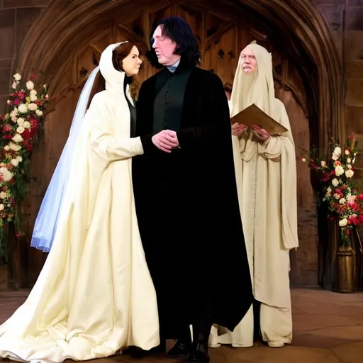 Prompt: The wedding of Professor Snape and lily