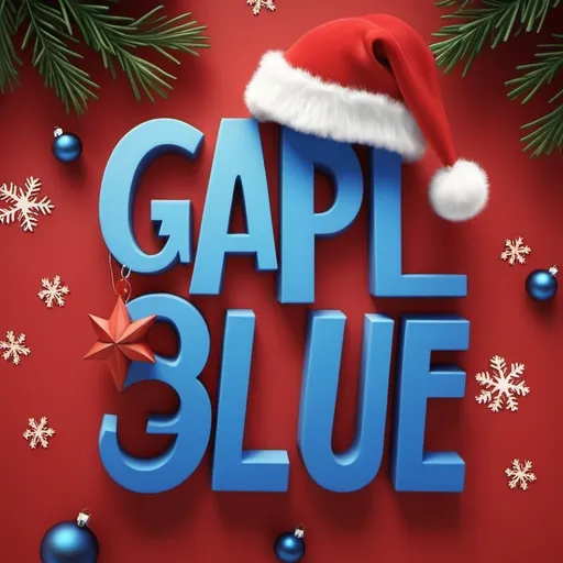 Prompt: Make the text "GAPBLUE" into a christmas themed text