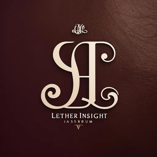 Prompt: Create an elegant monogram logo featuring the letters 'L' and 'I' intertwined in rich brown and deep burgundy tones, with the words 'Leather Insight' should be merged and extending gracefully from the monogram in an elegant serif font that conveys craftsmanship and quality.