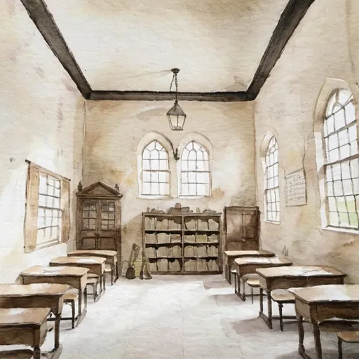 Prompt: arithmancy classroom interior at hogwarts