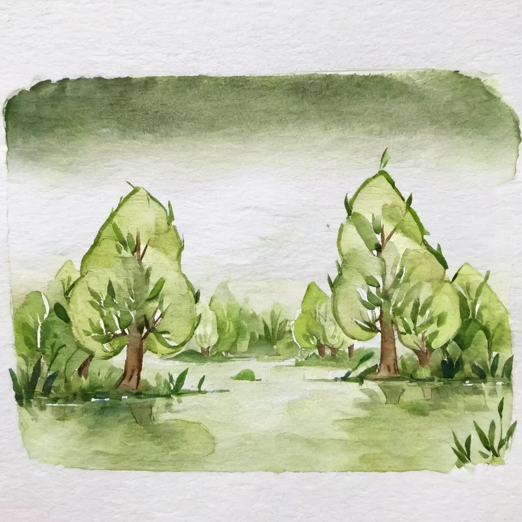 Prompt: womping willow landscape