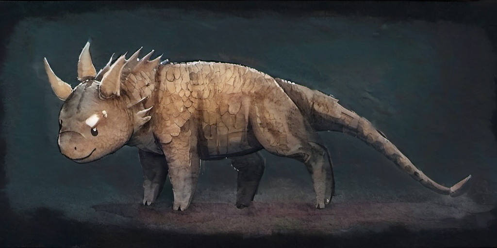 Prompt: a scaley 'graphorn' from the videogame "hogwarts Legacy"